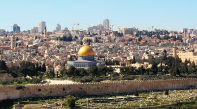 Pohled na Jeruzalém z Olivetské hory